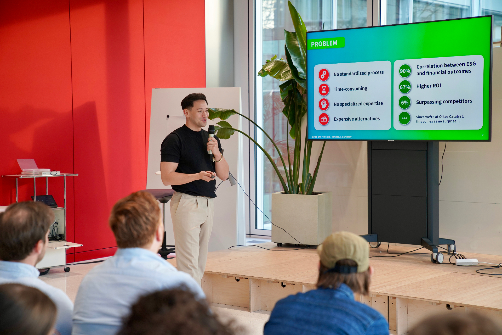 Sustainy Team präsentiert ESG-Lösungen vor Publikum